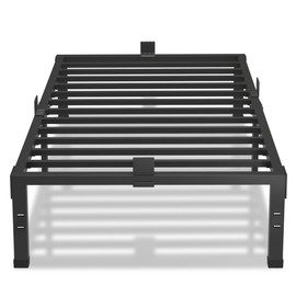 MAF 12 Inch Twin Bed Frames with Mattress Slide Stopper Black Heavy Duty Metal Platform Bed Frame Steel Slat Support, No Box Spring Needed, Noise Free, Easy Assembly