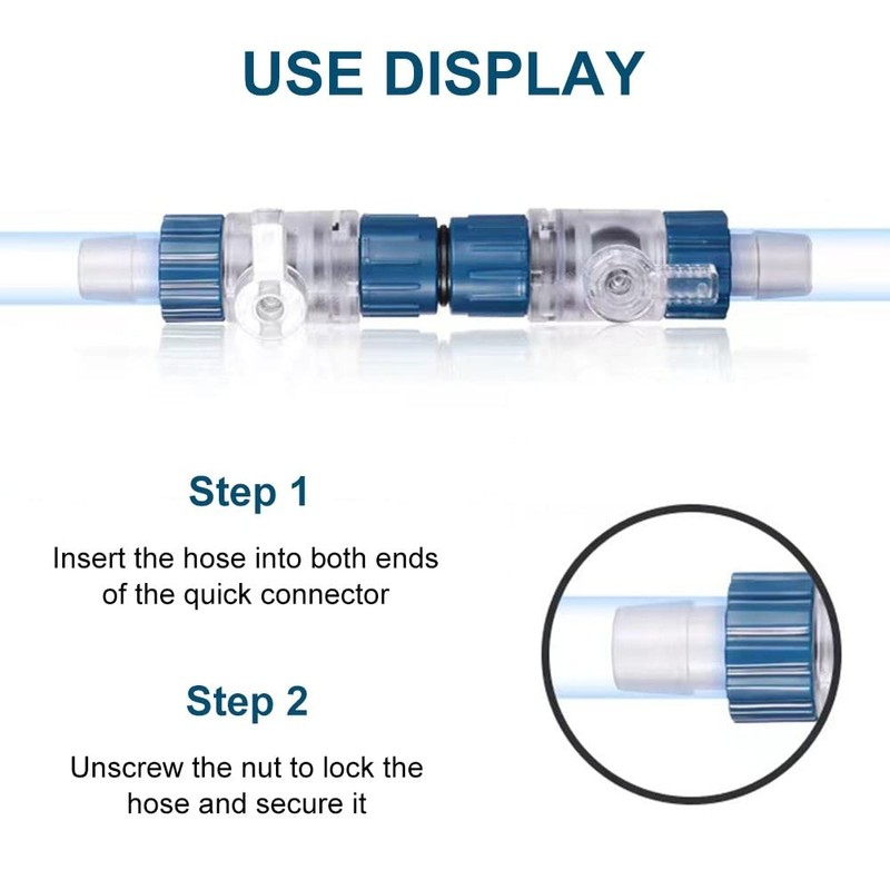 MiOYOOW Aquarium Hose Valve, Fish Tank Hose Connector, Fishbowl Water