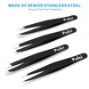 Pefei Tweezers Set - Professional Stainless Steel Tweezers for Eyebrows