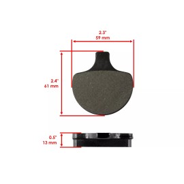 Caltric Front And Rear Brake Pads for Harley Davidson Fxef FXR Super Glide 1984-1986