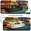 YITAHOME LED Coffee Table with Storage, High Glossy LED Coffee