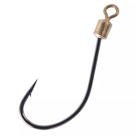 Dyxssm Swivels Fishing Hooks 360° Rotating Fishing Hook, 360° Rotation Design Ring Fish Hooks (50pcs, 4/0#)