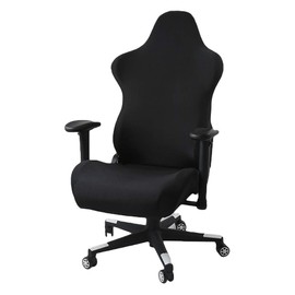Lseqow Gaming Chair cover Internet Bar Swivel Chair cover, Universal Simple Short Sleeve Gaming Chair cover, Thick Bucket Seat cover, Height-Adjustable, Backrest and Footstool (chair not included)