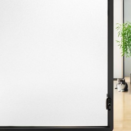 OUXON Frosted Window Privacy Film - Static Cling UV Blocking Decorative Glass Cover for Home and Office(17.7x78.7 Inch)