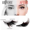 Uytrrsvd False Eyelashes,Natural Half Lashes 7 Pairs - Invisible Clear