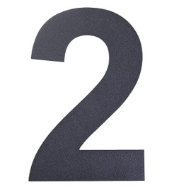 nanlyiau House Number Anthracite Stainless Steel House Number Large Height 8 inches/20.5 cm Solid Steel in Anthracite - RAL 7016, Weather and Corrosion Resistant (7016 8 in 2)