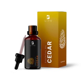 Aceite Esencial con Ingredientes Puros y Naturales, Aromalogía de 50 ml. Aceite Esencial Cedro (Cedar), B Life.
