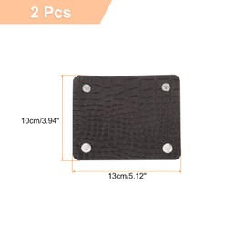 uxcell 2 Pcs Handbag Handle Wrap Covers, PU Leather Crocodile Pattern Purse Strap Wrap Cover Luggage Grip Protector (13x10cm, Coffee)