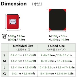 JEELAD Tarp, Waterproof Tarp, Ground Sheet, Tent Sheet, Fly Sheet, Pocket-Type Picnic Mat, Lightweight, Blackout Awning, Portable, Convenient to Carry, Storage Bag Included, For Camping/Mountain