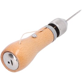 Punzón de cuero, punzón de puntada de bloqueo, pequeño y portátil con mango de madera de alta calidad, fácil de usar, diseño ergonómico, para zapatos Tiendas de campaña Cinturones Bolsos