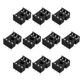 Rebower DIP IC Chip Socket Adapter Soldering [for PCB Circuit Board] - 2.54mm Pitch/6 Flat Pins/ 10 Pcs