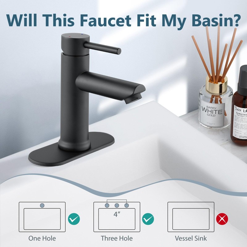 Aolemi Bathroom Faucet Single Hole,Single Handle Bathroom Sink Faucet with