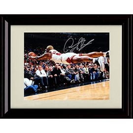 Dennis Rodman Autograph Replica Print - Defensive Giant Diving - Chicago - Framed 8x10