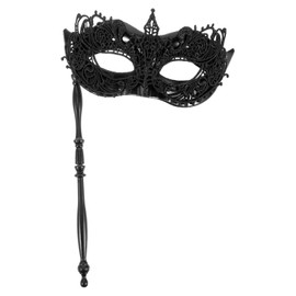 PACKOVE Masquerade With Stick Black Masquerade Masquerade Masquerade Ball Costume Masks