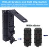 Woltechz Flashlight Holder for Duty Belt Tactical MOLLE Torch Holster