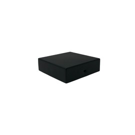 Nuvo Iron Eazy Cap™ Flat Pyramid Post Cap - Galvanized Powder Coated Steel, Black, 3.5" x 3.5"