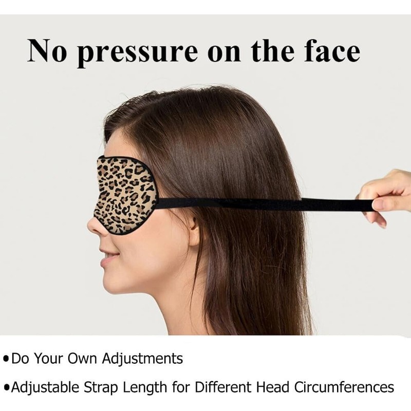 UNIMI 2PK Travel Nap Flight Leopard Print Lightweight Sleeping Sleep