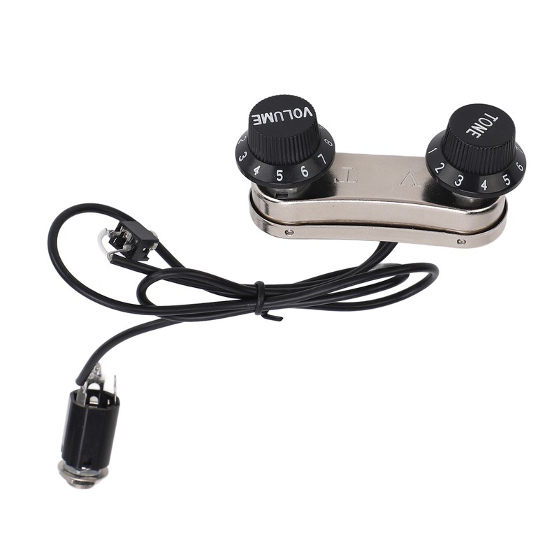 Violin Pickup Piezo Transducer Bridge Set with Tone Volume Knob