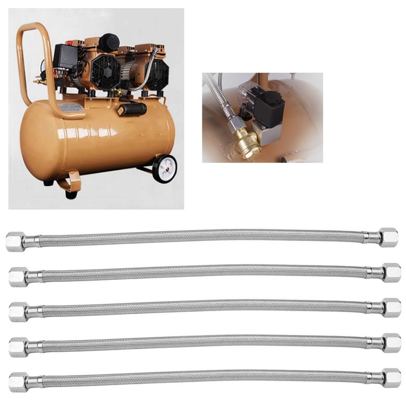 5pcs Air Compressor Element Hose Brake Silent Oil Free Line