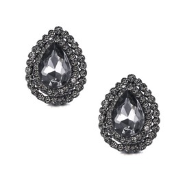 EVER FAITH Women's Drop Stud Earrings Austrian Crystal Elegant Water Drop Rhinestone Earrings Jewellery for Prom Royal Blue Gold Tone, Crystal, No Gemstone