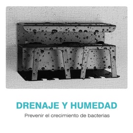Ulable Soporte para cepillos de dientes de Dientes de baño de acero Inoxidable montado en la Pared,Organizador de baño con 2 Ranuras para cepillos de Dientes y 2 Ranuras para Tazas,Negro con Tornillos