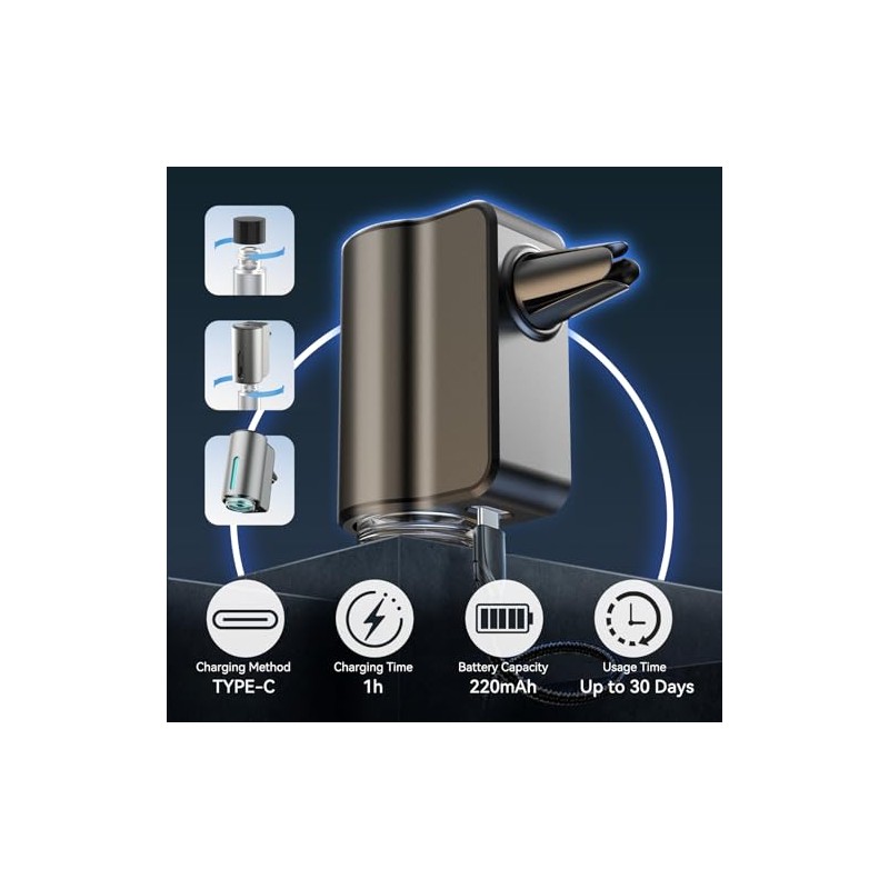 Smart Car Air Freshener & Essential Oil Diffuser with 6