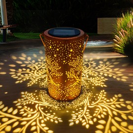 Cawabocy Solar Lanterns Garden Decor, Outdoor Waterproof Hanging Solar Lantern Lights Ornaments, Solar Decorations Gardening Gifts for Backyard Porch Patio Table Yard Balcony Lawn Pathway (Life Tree)