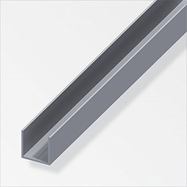 Square U Profile 1m x 15.5mm x 1.5mm - Aluminium