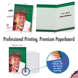 NobleWorks 20 Assorted Box Set Funny Christmas Greeting Cards w/5 x 7 Inch Envelopes (10 Designs, 2 Each) Holiday Children AC10708XSG-B2x10