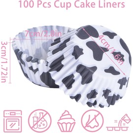 100 Count Cupcake Liners Standard Baking Cups Food Grade Muffin Liners No Smell Cupcake Wrappers Greaseproof Paper for Birthday Party Wedding