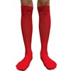 COUVER - Calcetines deportivos de poliéster para fútbol, Rojo -,