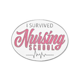 PinMart I Survived Nursing School Lapel Pin Nurse Graduate Appreciation Gift