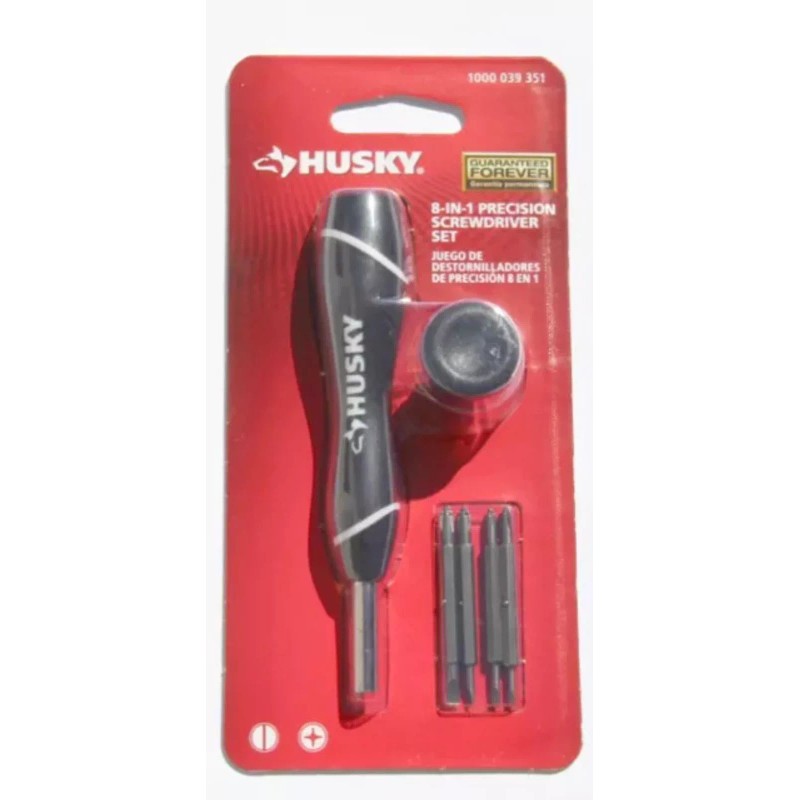 Husky 8-In-1 Precision Screwdriver Set - Phillips PH000 & Slotted