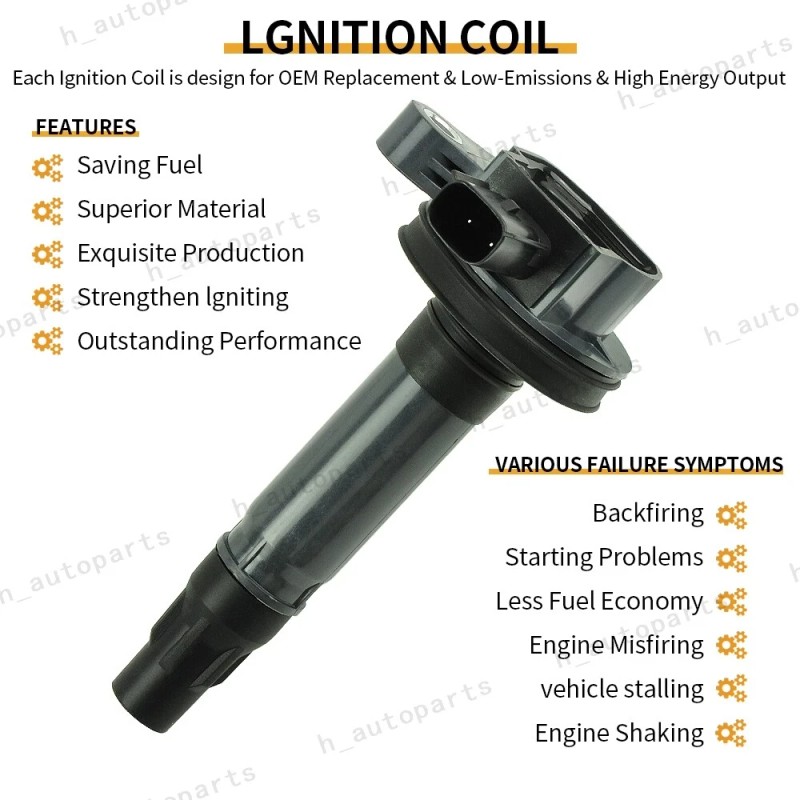 new 6PCS Ignition Coil & Spark Plug Kit For 2011-2014