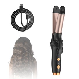 Cordless Curling Iron Hair Straightener: Travel Mini Flat Iron USB Rechargeable 4000 mAh 2 in 1 Small Cordless Portable Hair Curler