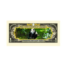 ENDANGERED GIANT PANDA MILLION DOLLAR BILL (5 bills)