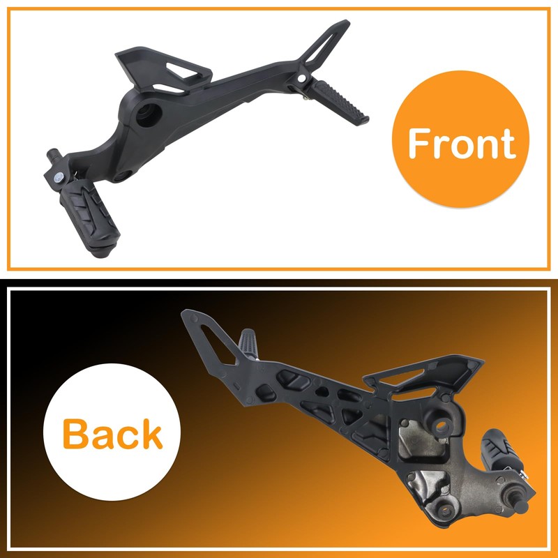 Footpegs Assembly Footrest Kit Fit for 2016-2020 Honda Grom (Black,