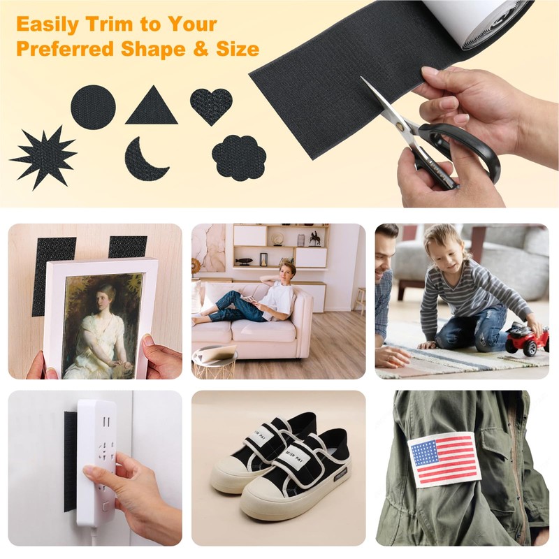 4.4 " X 18.5 Feet Heavy Duty Strips with Adhesive,