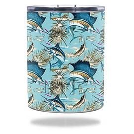 MightySkins Skin Compatible with RTIC Lowball 10 oz (2016) – Island Fish | Protective, Durable, and Unique Vinyl Decal wrap Cover | Easy to Apply, Remove, and Change Styles | Made in The USA