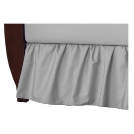 American Baby Company Ultra Soft Microfiber Ruffled Crib Skirt, Grey, for Boys and Girls
