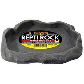 Zoo Med Repti Rock - Reptile Food Dish Medium (7.25" Long x 5.9" Wide) - Pack of 2