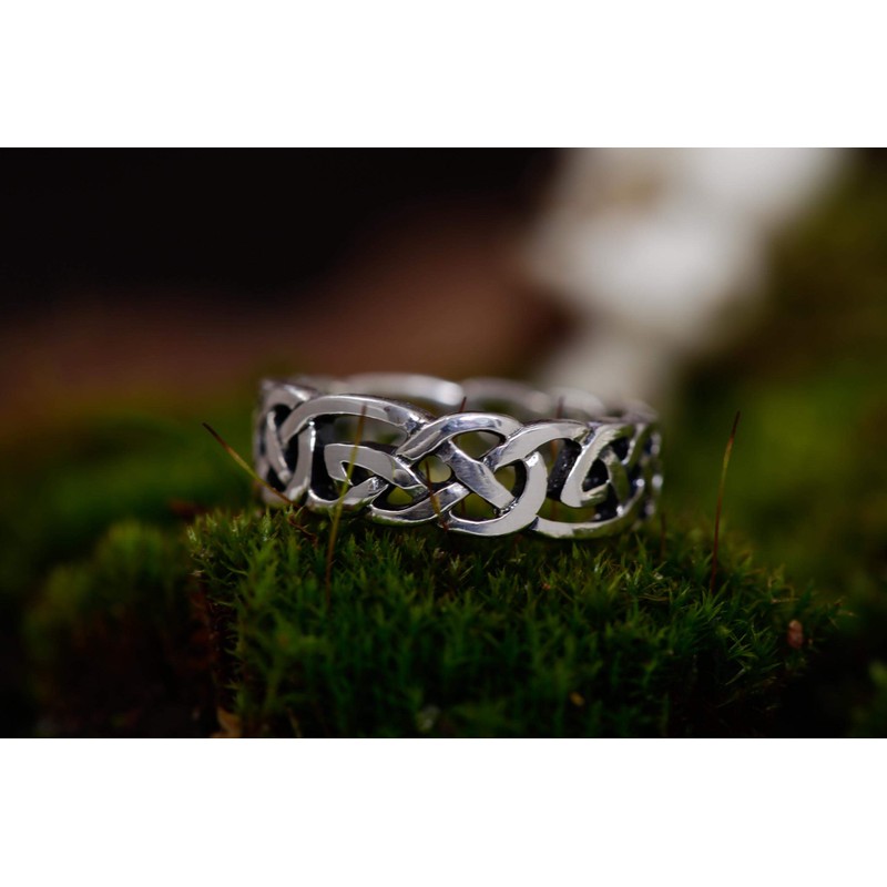 FIONA Celtic Friendship Ring 6mm Celtic Knot Ring 925 Sterling