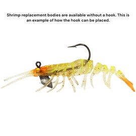 SEABUZZ Rubber Bait Crazy Shrimp 2 Pieces 7.6 cm - Predator Fish Bait Set - Sea Bass & Lefer Artificial Bait - Bass Trout and Zander Fishing Lures - Fishing Lures - TPE Fishing Lure - Swimbait - Sea