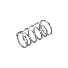 uxcell Compression Spring,304 Stainless Steel,8mm OD,0.8mm Wire Size,9mm Compressed Length,15mm Free Length,11.8N Load Capacity for Home Projects, Silver Tone,10pcs