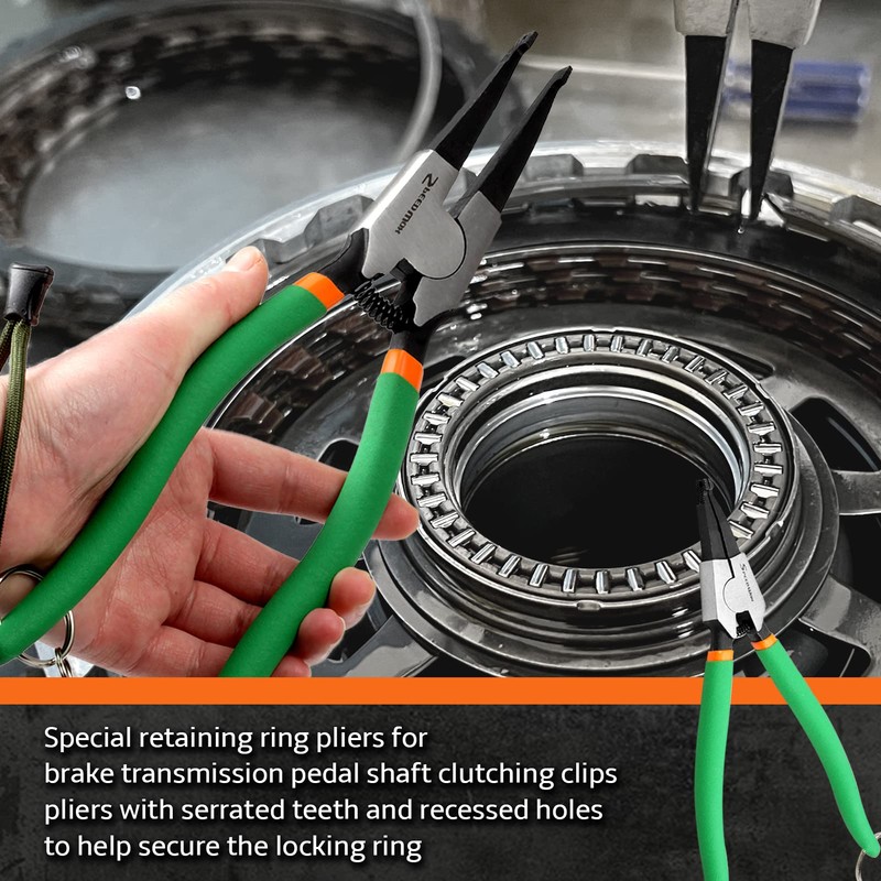 SPEEDWOX Special Angle Tip Lock Ring Pliers 8-Inch Retaining Rings
