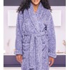 Alexander Del Rossa Fluffy Fuzzy Robe for Women, Heathered Purple