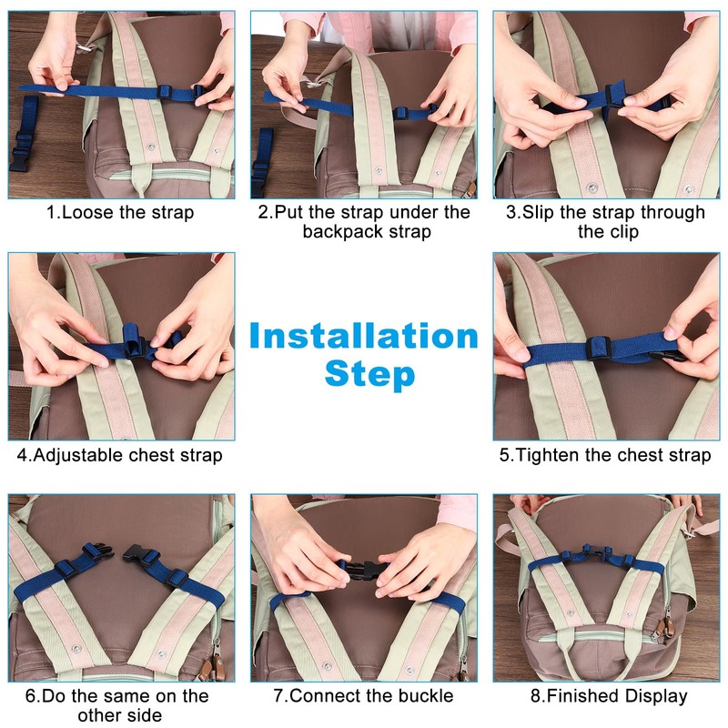 PATIKIL Backpack Chest Strap, 2 Pack Polyester Webbing Adjustable Replacement
