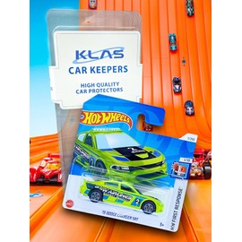 Hot Wheels '15 Dodge Charger SRT (Lime Green & Black) 1/10 HW First Response - 2024-7/250 (Short Card) - COMES IN A GENUINE KLAS CAR KEEPER PROTECTOR CASE - HTC87