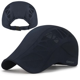 Jogoi Gorras para Hombre Gorra Negra Béisbol con Protección UV Sombrero de Secado Rápido de Malla Transpirable Talla Única