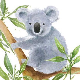 Home Collection Serviettes (Set of 2/40) 3-Ply 33 x 33 cm Koala Bear Tropical Koala Bear